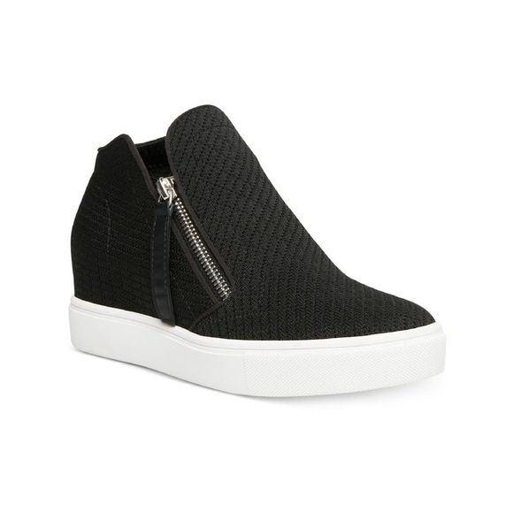 Steve Madden Shoes - Steve Madden Women's Camden Knit Wedge Sneakers Black  Size 7 M